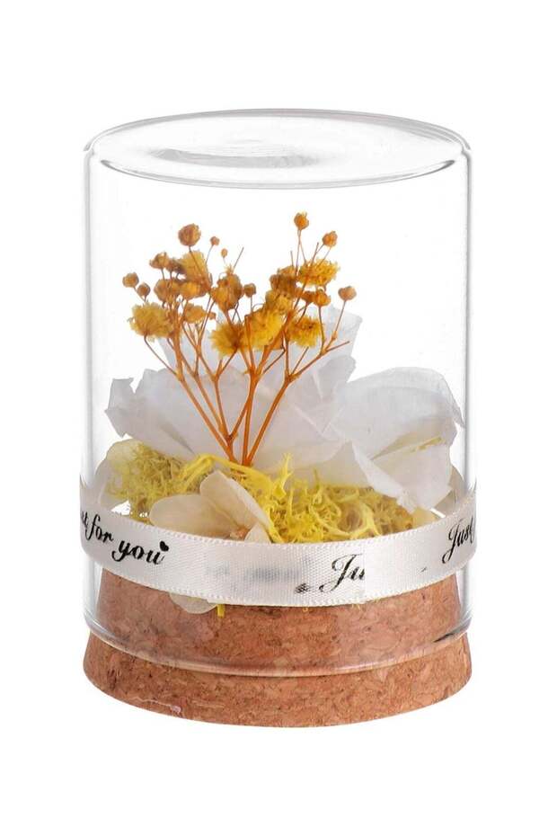 Everlasting Preserved Rose in Glass Dome - Handmade Galaxy Flower, Natural Artificial Never Withere