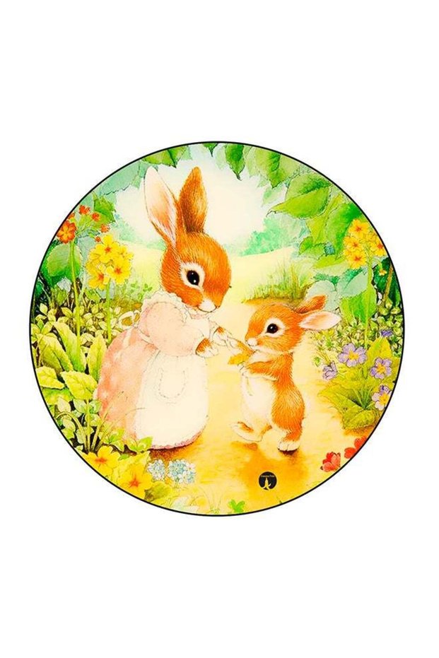 The Rabbit Printed Fridge Magnet Multicolour 5.5 x 5.5cm