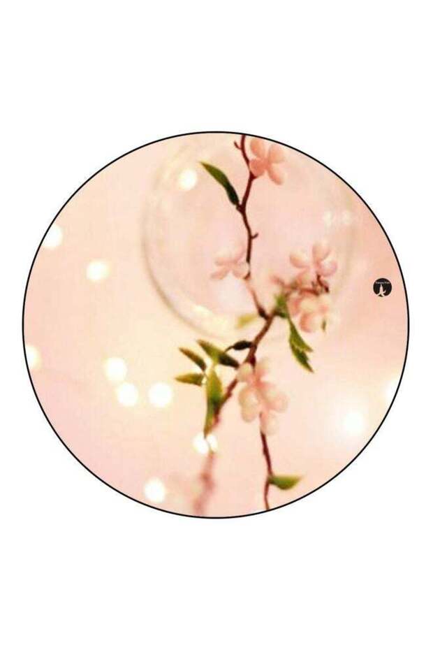 Leaf Printed Fridge Magnet Pink/Beige/Green 5.5cm