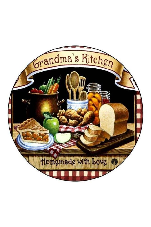 Printed Wooden Fridge Magnet Brown/Black/White 5.5cm