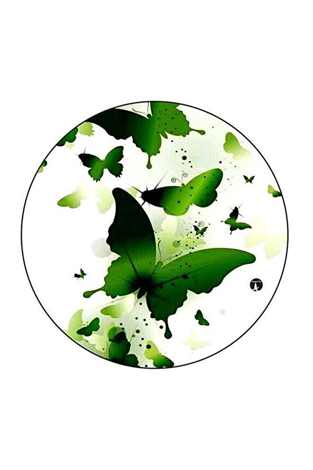 Butterfly Printed Fridge Magnet Green/White/Black 5.5 x 5.5cm