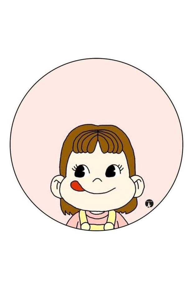 Cartoon Girl Printed Fridge Magnet Pink/Brown/Yellow 5.5cm