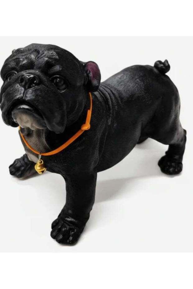 AKDC Designer Black Polyresin Dog Figurine – Stylish Contemporary Tabletop Animal Décor for Home &