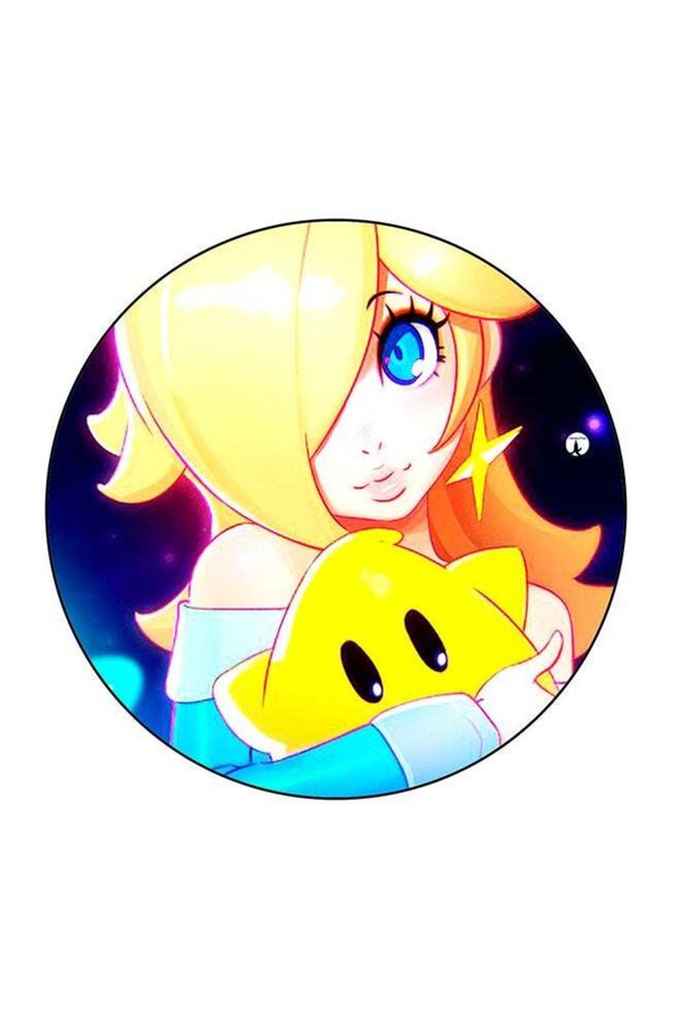 Cartoon Girl Printed Fridge Magnet Multicolour 5.5 x 5.5cm