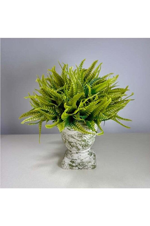 Realistic Artificial Plant with Pot Small Faux Fern Greenery Bush Urn Planter for Desk Table Top &