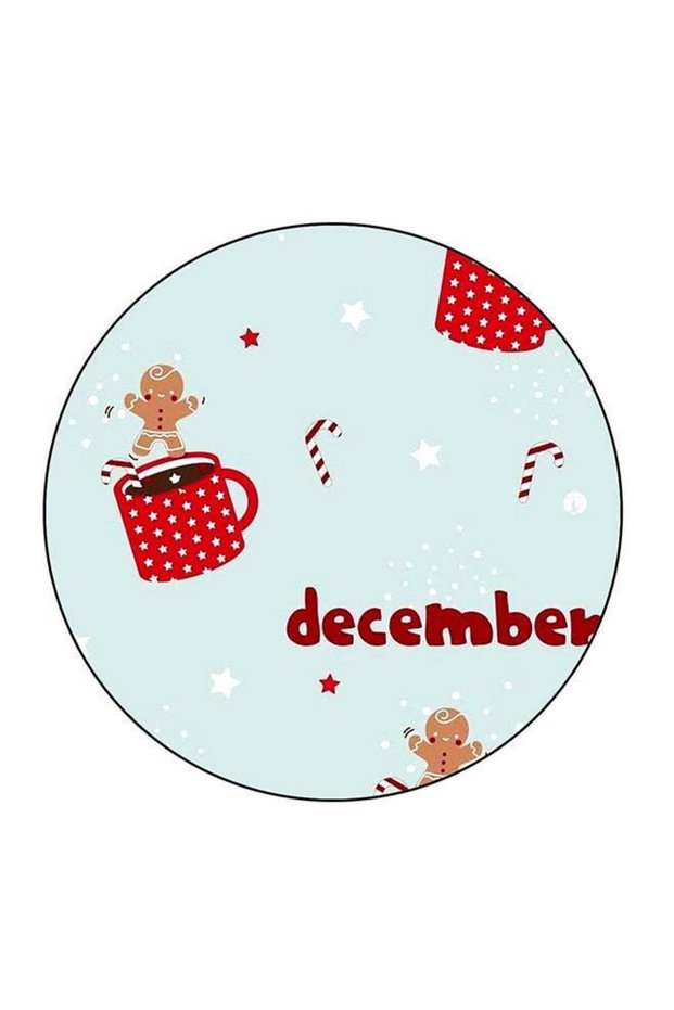 December Printed Fridge Magnet Multicolour 5.5 x 5.5cm