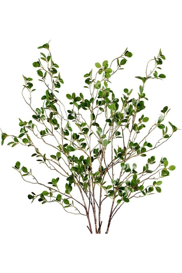 LATIFA Artificial Ficus Branches Faux Leaf Spray Green Eucalyptus Branches Artificial Greenery Stem