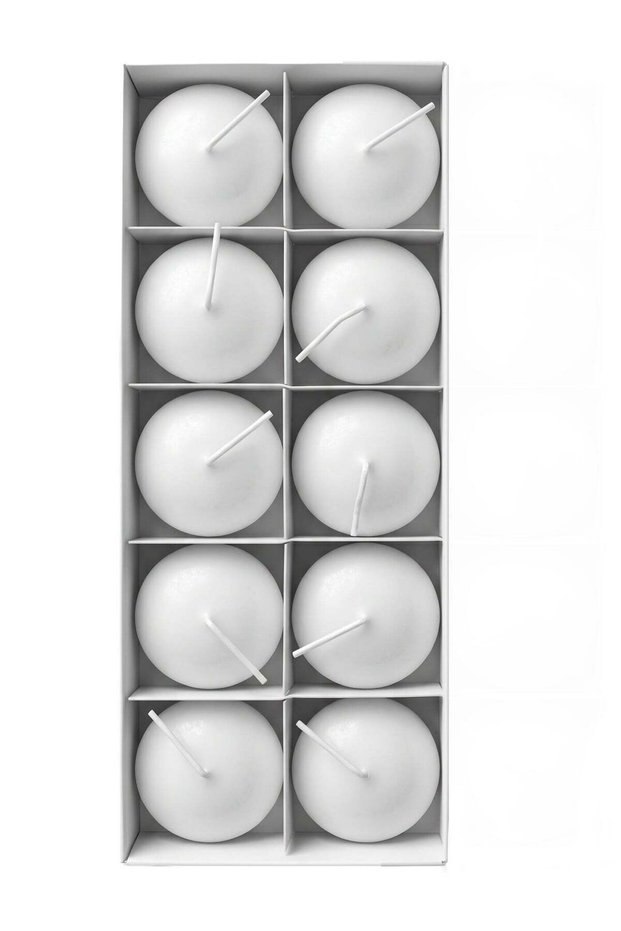 Dana White Floating Candles for Water Bowls, Home & Festive Decor, 10 Pieces