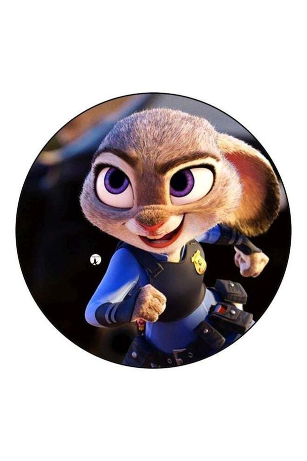 Zootopia Cop Printed Fridge Magnet Brown/Blue/Black 5.5cm