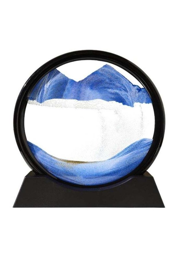 Large 12inch Moving Sand Art Liquid Motion, Deep Sea Sandscape Flow Sand Painting Dynamic Sand Art