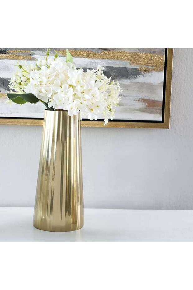 Bijou Steel Vase 6x6x15cm-Gold - 112BIX9900016