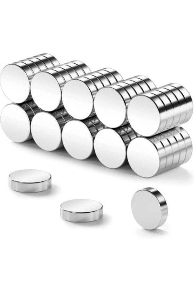 Neodymium Refrigerator Magnets 50 Pcs, 10x3mm Small Round Disc, Rare Earth Whiteboard Magnets