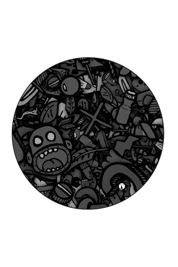 Animation Printed Fridge Magnet Grey/Black/White 5.5 x 5.5cm