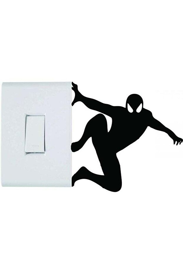 Spider Man Wall Sticker Black 10X10centimeter