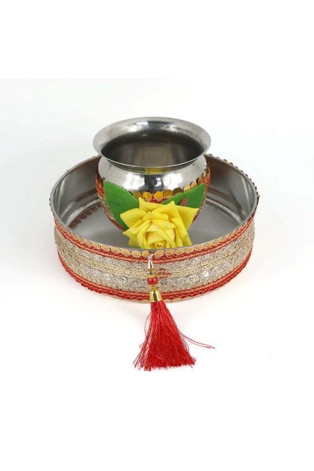 Madhoor Decorative Karwa Chauth Pooja Karwa for Karwa Chauth Pooja, Fasting Rituals & Traditional C