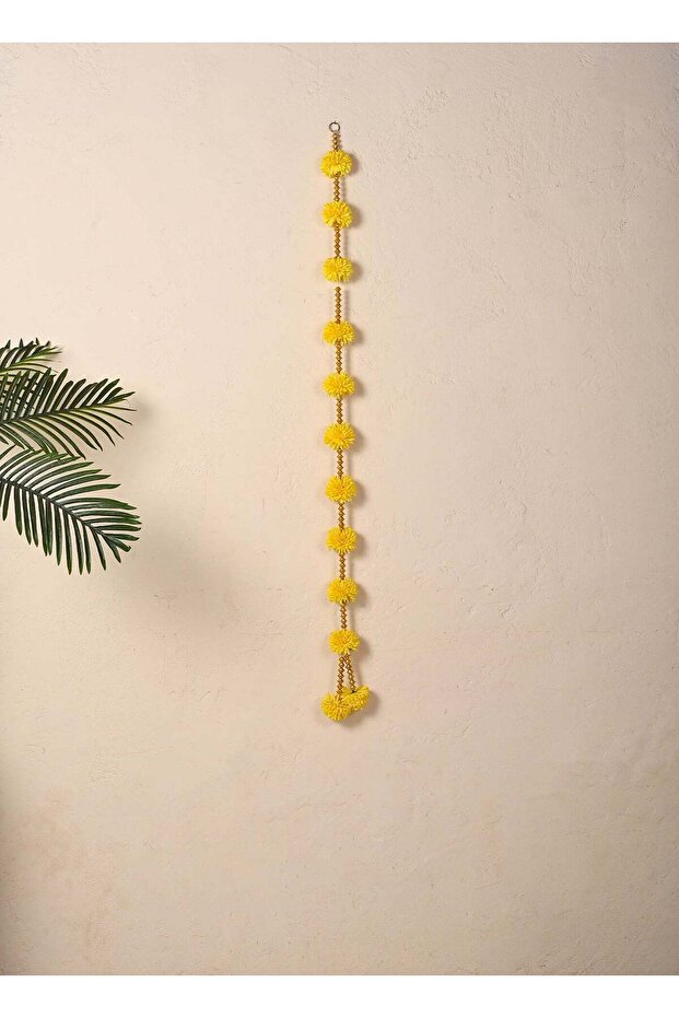 Madhoor Beads Decorative Latkan Door Hanging Gold-Tone White Cream for Diwali, Weddings & Festive D