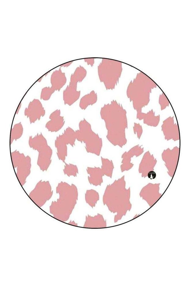 Abstract Printed Fridge Magnet White/Pink 5.5cm