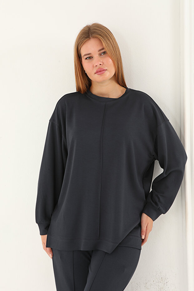 Bottom-Top Channel Seam Slit Suit Soft Texture