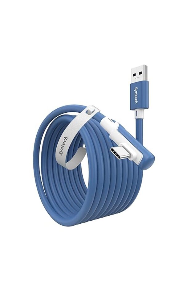 كابل توصيل 20 قدم، كابل USB 3.0 إلى USB لـ Meta Quest 3/3S/2، أسود