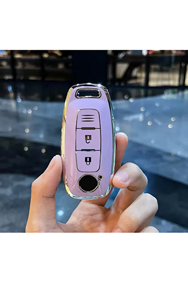 Nissan Uyumu Uyumlu Qashqai X-Trail Juke Key Case White/Silver Luxury Model 2 Keys 2023 and Newer New Case