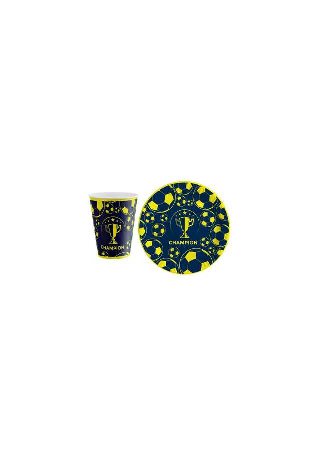 Mini Party Store Fan Plate Cup Set of 8