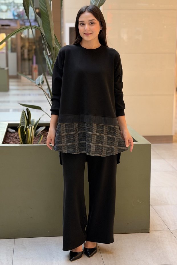 Fuat Gürşen Tunic and Plaid Patterned Trousers Set