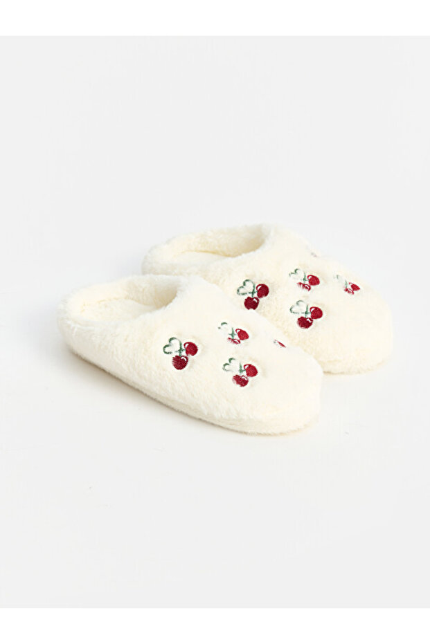 Esvab • Modern & Distinctive Cherry Embroidered Girls' House Slippers
