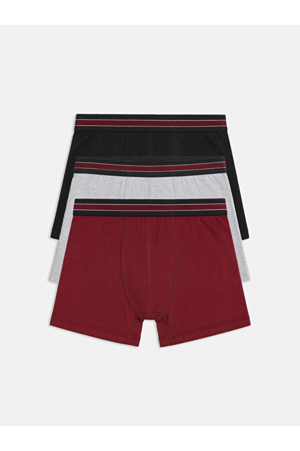 Rmz Gi̇yi̇m Farkiyla Cotton Flexible Men's Boxer 3-Pack