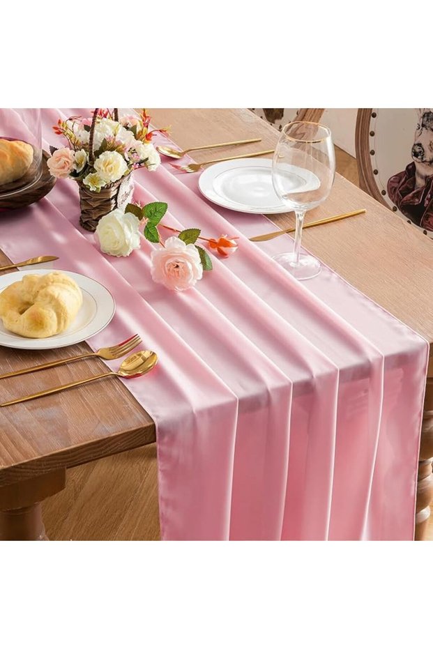 مفرش طاولة من الشيفون مقاس 29×120 بوصة، مفرش طاولة للزفاف، مفرش طاولة من الشاش، ديكور طاولة شفاف بتصميم ريفي
