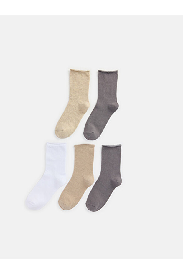 Rmz Gi̇yi̇m Farkiyla Ruffled Women's Socks 5-Pack