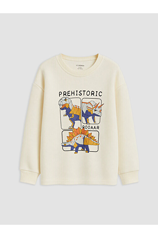Rmz Gi̇yi̇m Farkiyla Zero Roba Collar Printed Long Sleeve Boys' T-Shirt