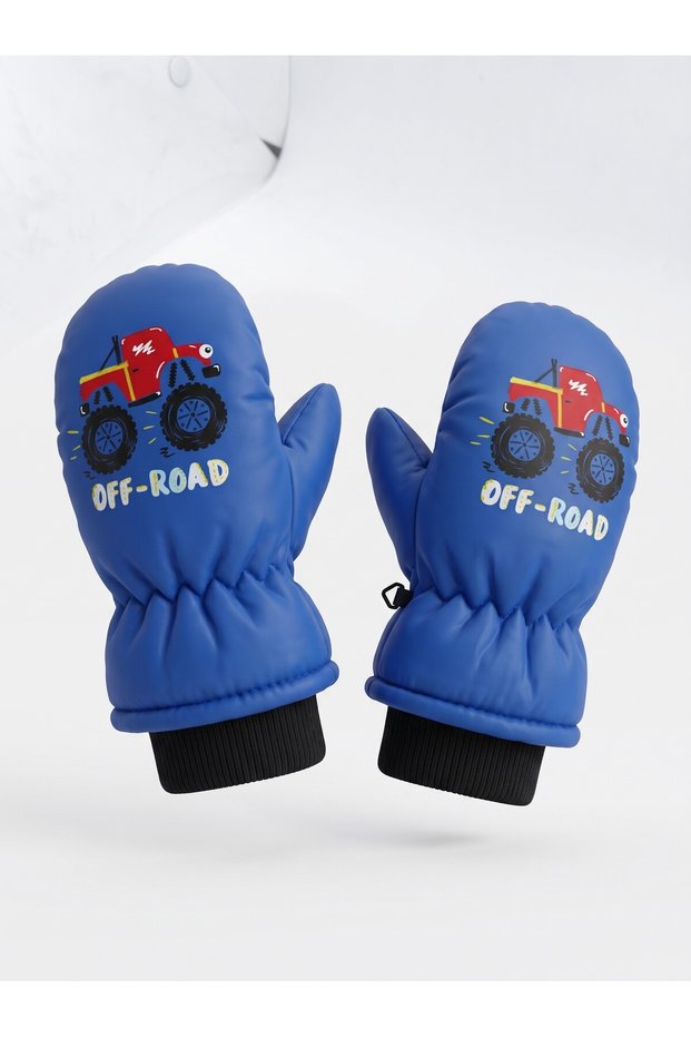3-6 Years Old Children's Fleece Snow Gloves Cold and Windproof Ski Gloves