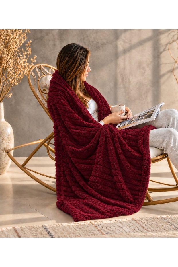 Welsoft Tv Blanket 100X175 cm Sofa Shawl, Decorative Blanket