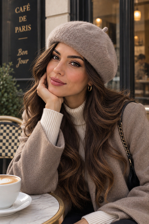 Cashmere Bearded French Painter Hat & Beret