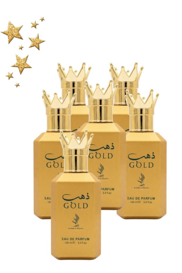 6 قطع عطر ذهبي 100 مل