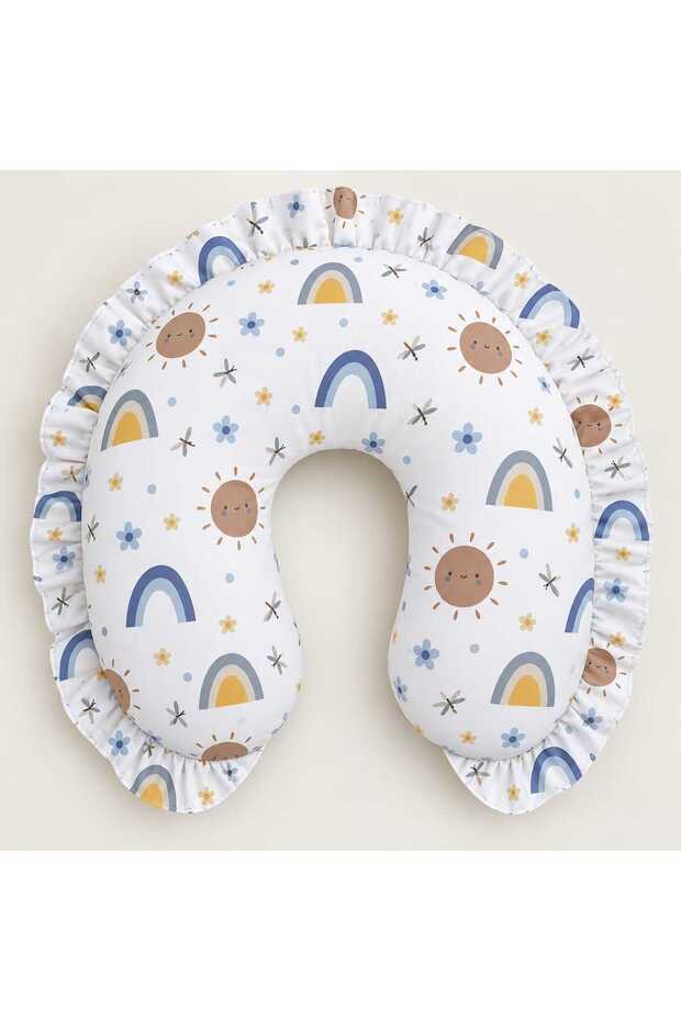 Frilly Breastfeeding Pillow and Support Cushion 100% Cotton Fabric