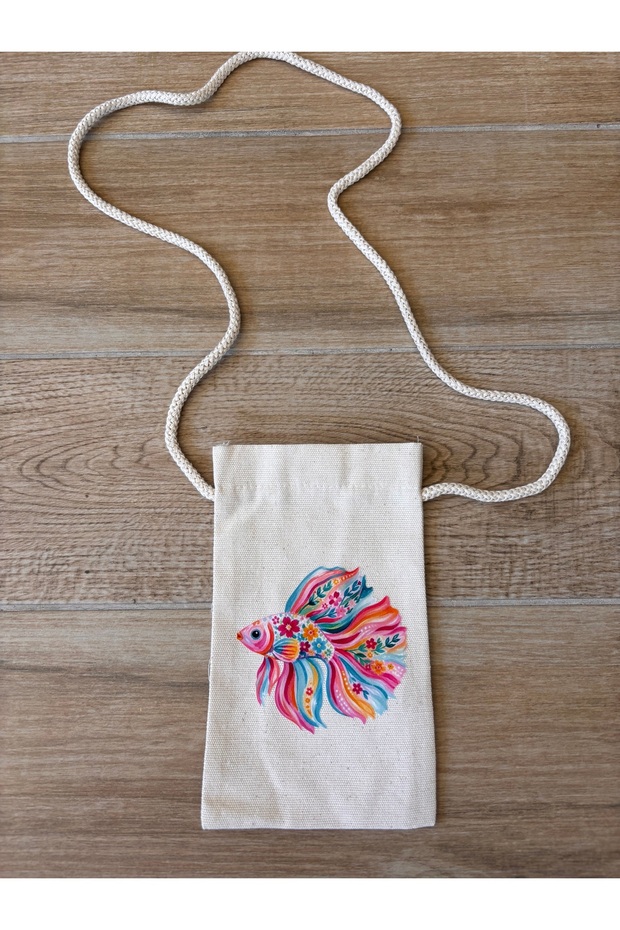 Cotton Raw Fabric Fish Figured Mobile Phone Bag