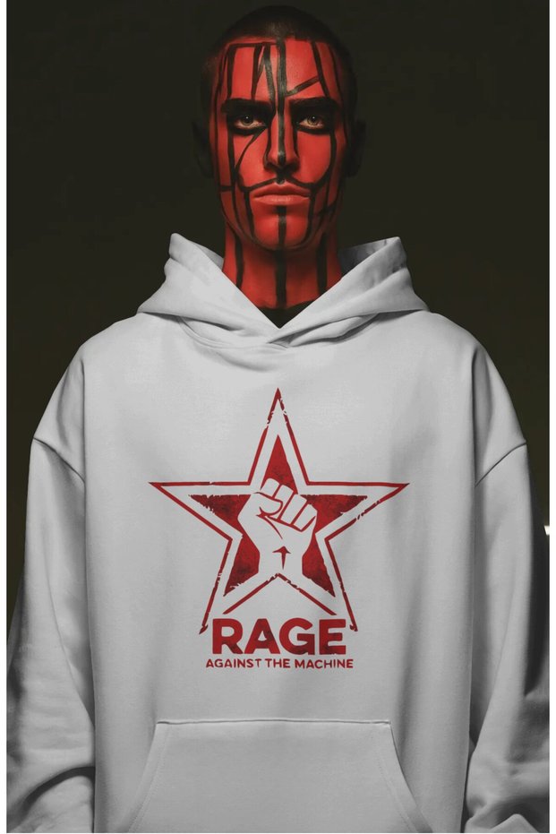 Rage Against the Machine Rock Metal Music Band Pre-Printed Unisex Oversize Premium Hoodie