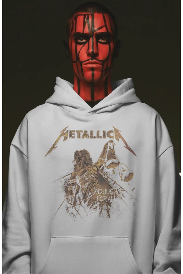 Metallica Rock Metal Music Band Front Printed Unisex Oversize Premium Hoodie