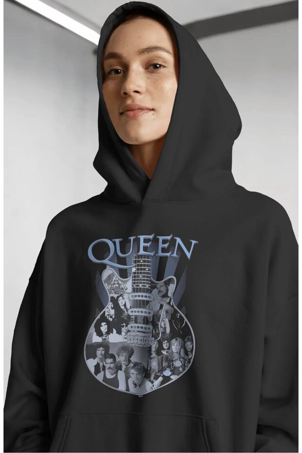 Queen Music Band Front Printed Unisex Oversize Premium Hoodie