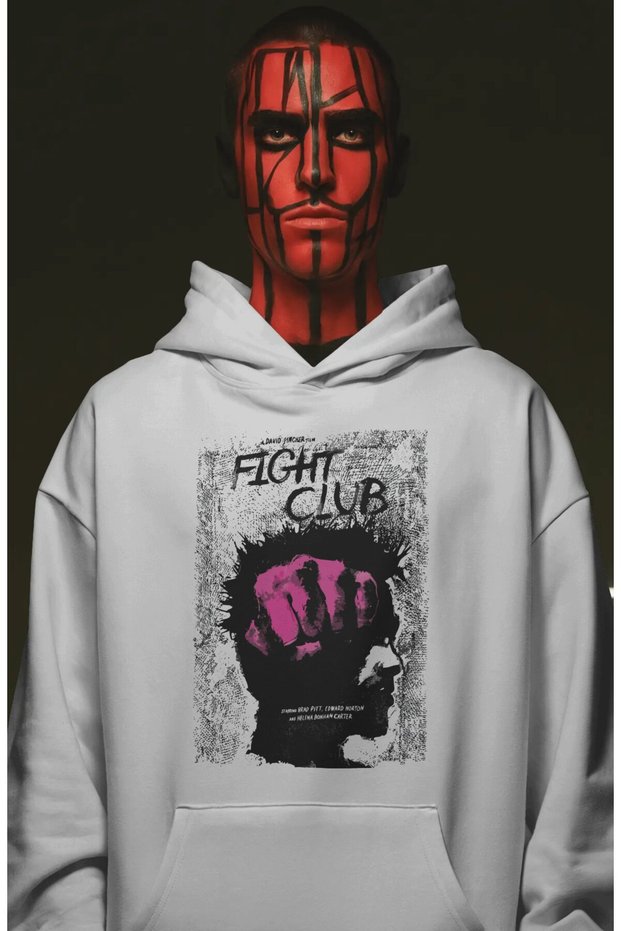 Fight Club Tyler Durden Film Pre-Printed Unisex Oversize Premium Hoodie