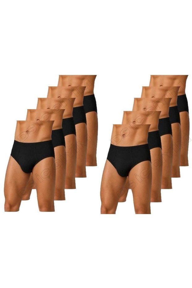 130 Men's Sweatshirt 100% Cotton Black Slip Underwear 10 Pieces