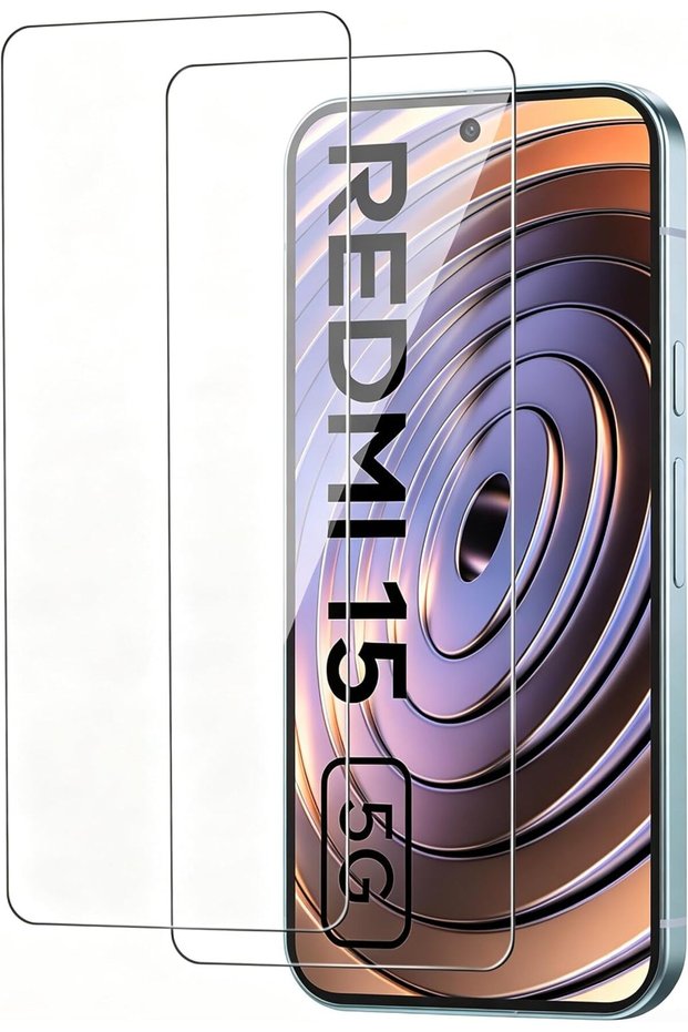 Xiaomi Redmi 15 Compatible Fingerprint Activated Nano Glass Screen Protector, 9H Hardness Protector and Lens Protector