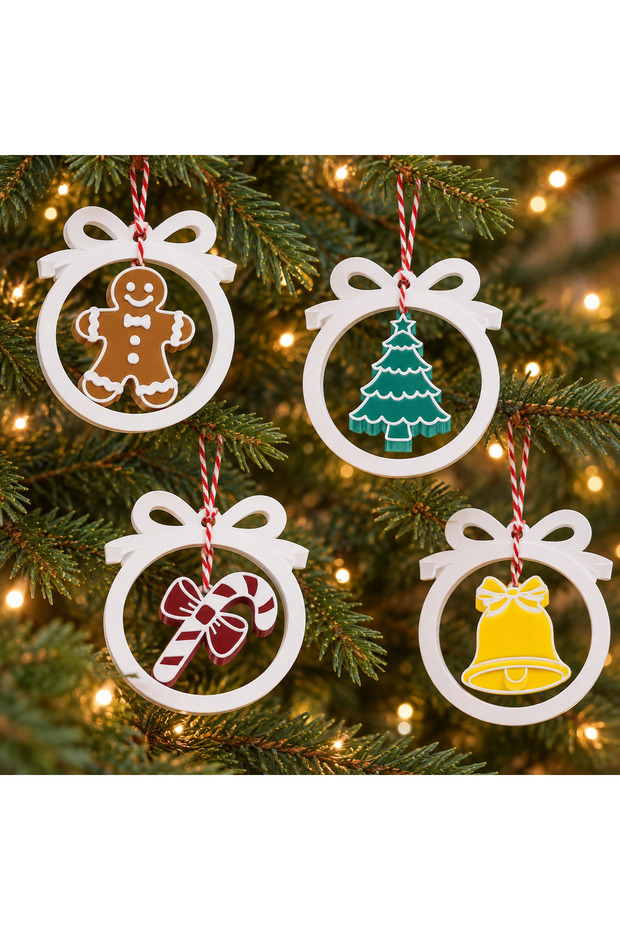 Snow Sparkle Christmas Decoration Set-804