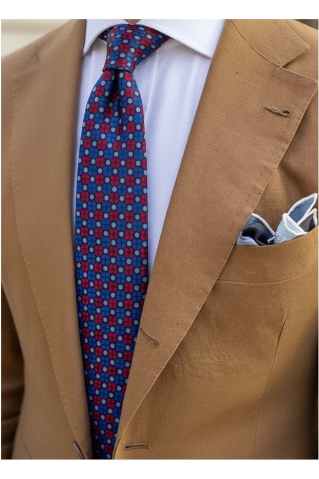 Men's Tie – Slim and Italian Elegance Tencel Silk Feel Fabric – Premium Textured-Detailed Information in the Description