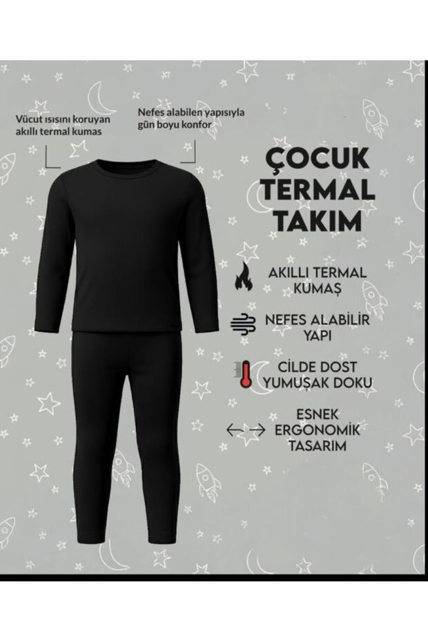 Children's Unisex Thermal Underwear Top and Bottom Set
