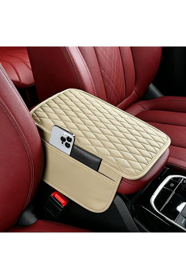 Car Center Console Cover,Microfiber Leather Armrest Cover Cushion
