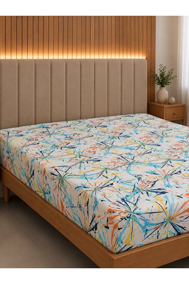 King Size Elastic Sheet 180 X 200 (Without Pillow)