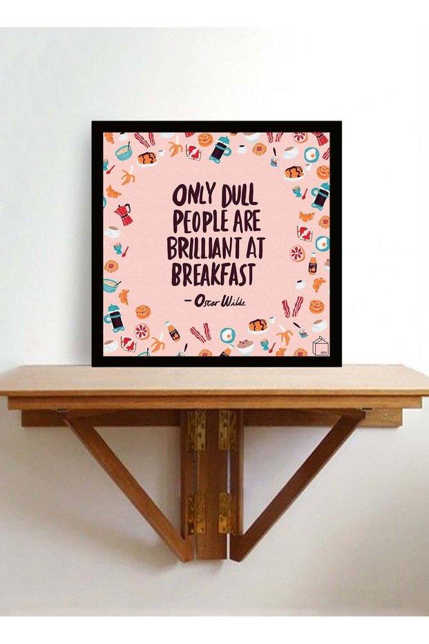 Wall Posters with Dull People Quote and Black Frame - Wall Arts Home Décor Photo Frames - 40x40cm b