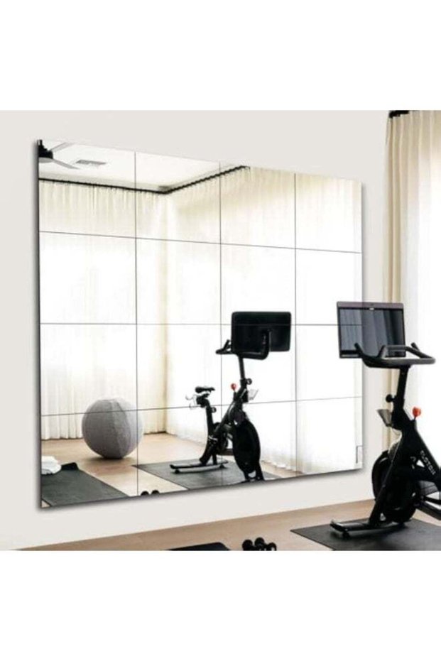16PCS Home Gym Mirror, Large Gym Mirrors for Home Gym, 30*35cm Glass Frameless Mirror for Wall Moun
